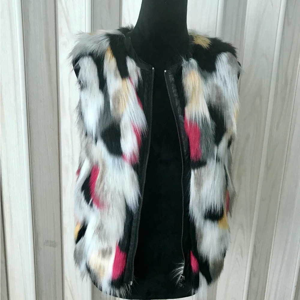 Miss Grant Vibrant Faux Fur Vest